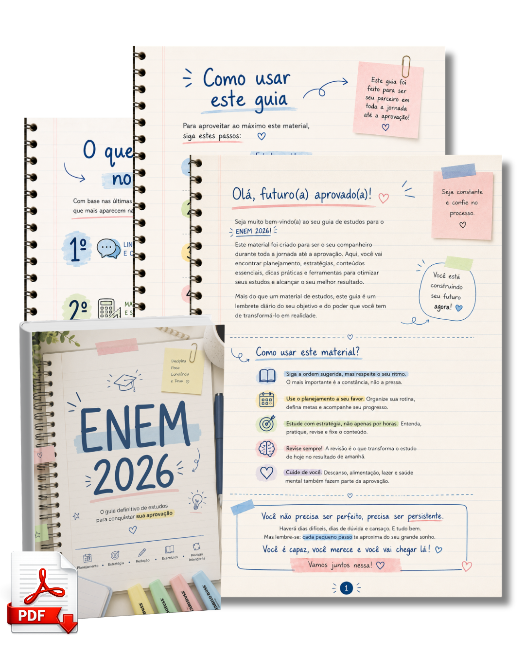 Mockup do Guia ENEM 2026
